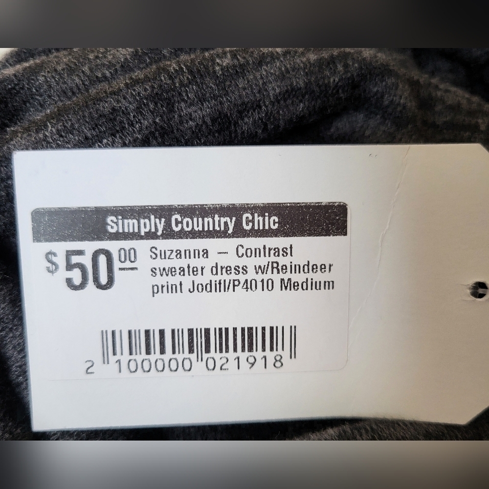 NWT - Jodifl Womens Dark And Light Gray Winter Cowl Neck Sweater Dress Size M - Picture 6 of 7